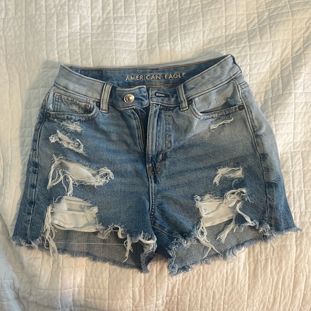 American Eagle Ripped Jean Shorts
